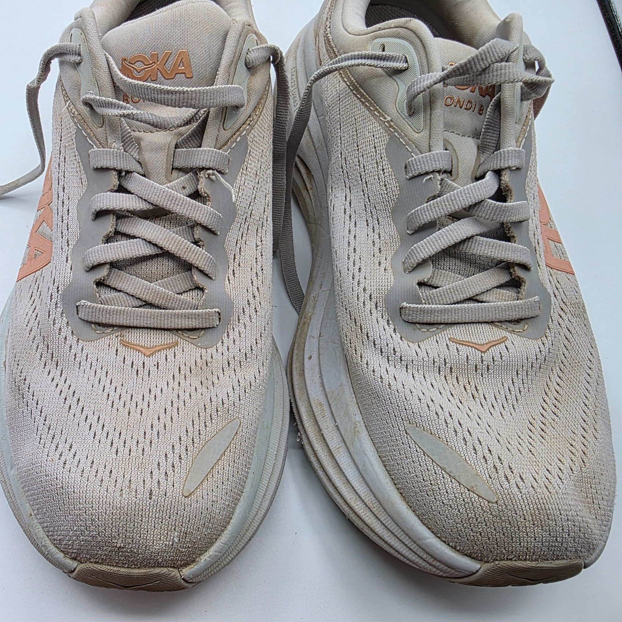 Hoka Hoka One One Bondi 8 Womens Size 8.5 B Gray White Athletic R Size US 8 / IT 38 - 10 Thumbnail