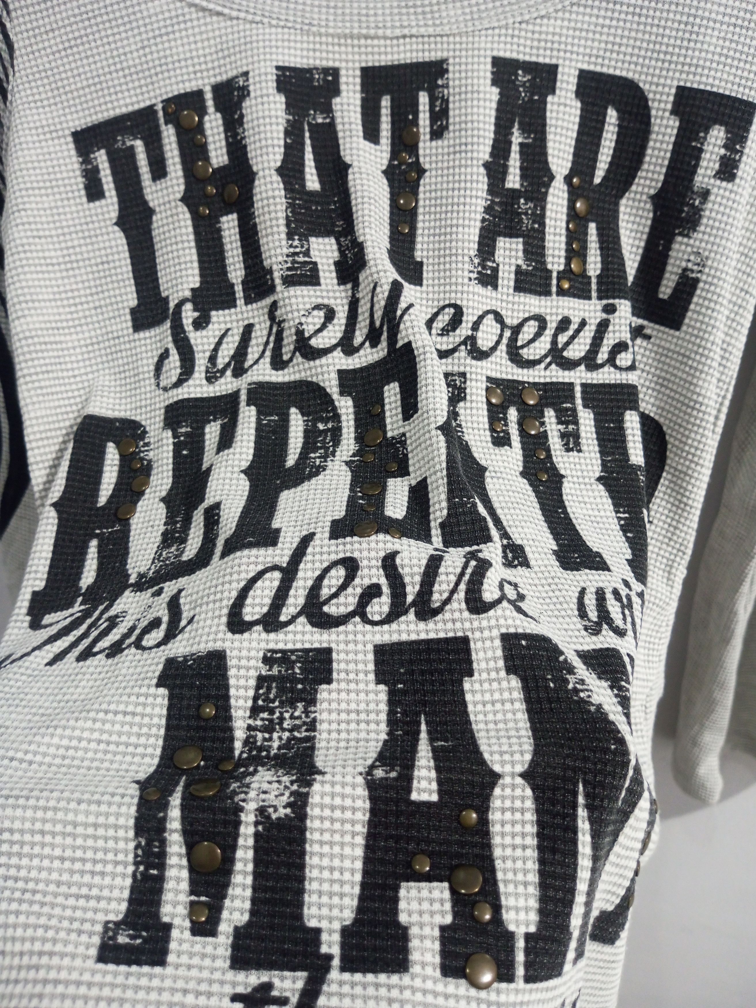 Japanese Brand Vintage native american poem studded long sleeve t shirt Size US S / EU 44-46 / 1 - 6 Thumbnail