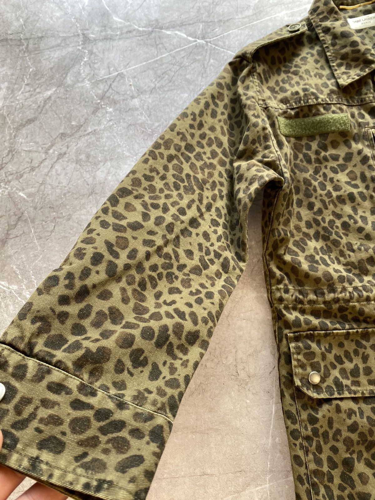 Saint Laurent Paris × Yves Saint Laurent Rare Saint Laurent Paris Leopard Print Military Jacket Y2K Size US M / EU 48-50 / 2 - 7 Thumbnail