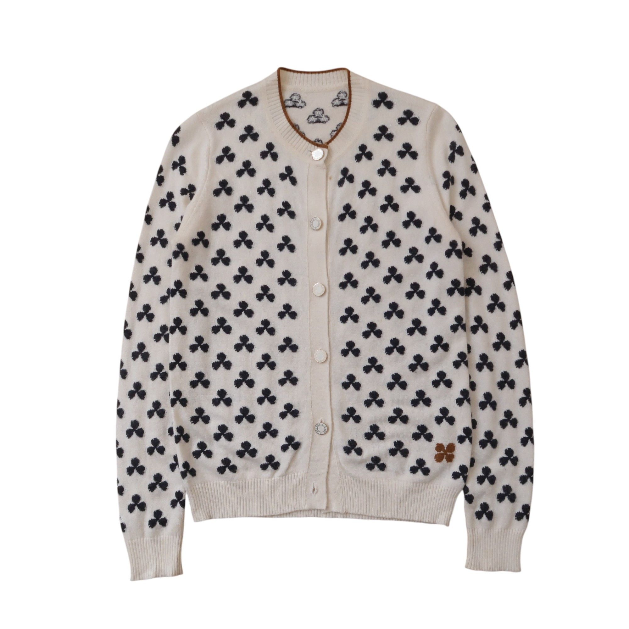 Hermes Hermes Margiela Era Ecru White Clover Cardigan Cashmere Size US S / EU 44-46 / 1 - 1 Thumbnail