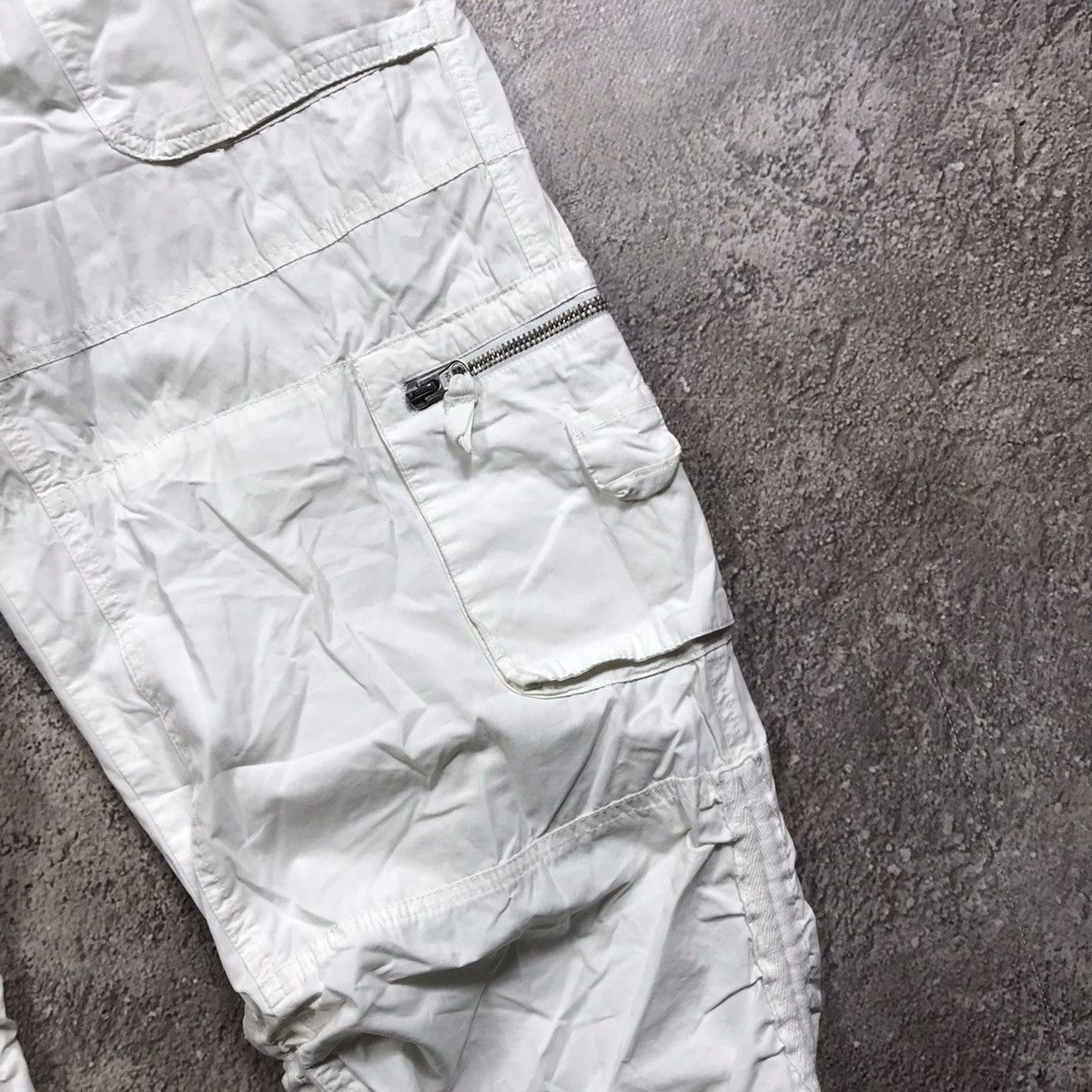 Vintage Y2K Baggy Distressed Cargo Pants Techwear Streetwear Logo 29 Size 29" - 4 Thumbnail