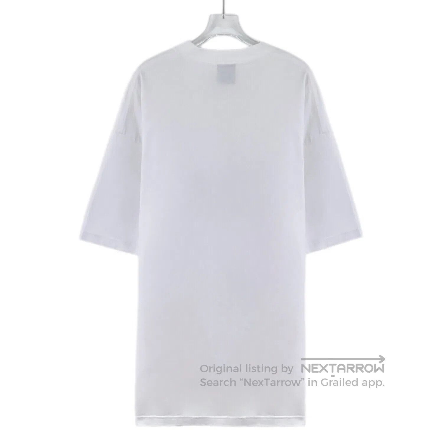 Balenciaga Balenciaga White logo print cotton round neck short sleeve Size US L / EU 52-54 / 3 - 2 Thumbnail