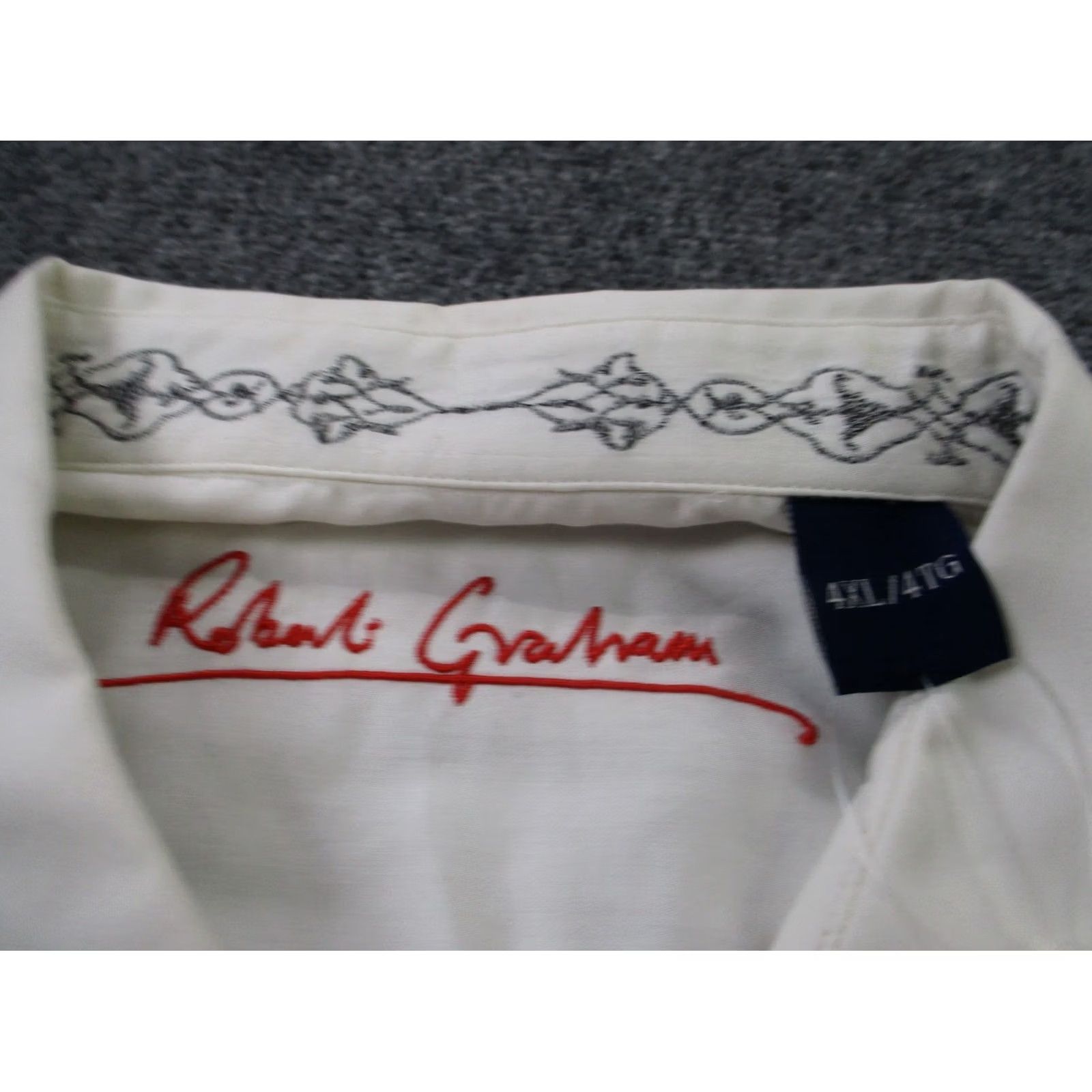 Robert Graham Robert Graham Shirt Men 4XL White Lightweight Button-Up Dress Casual NYFW Style Size 48R - 6 Thumbnail