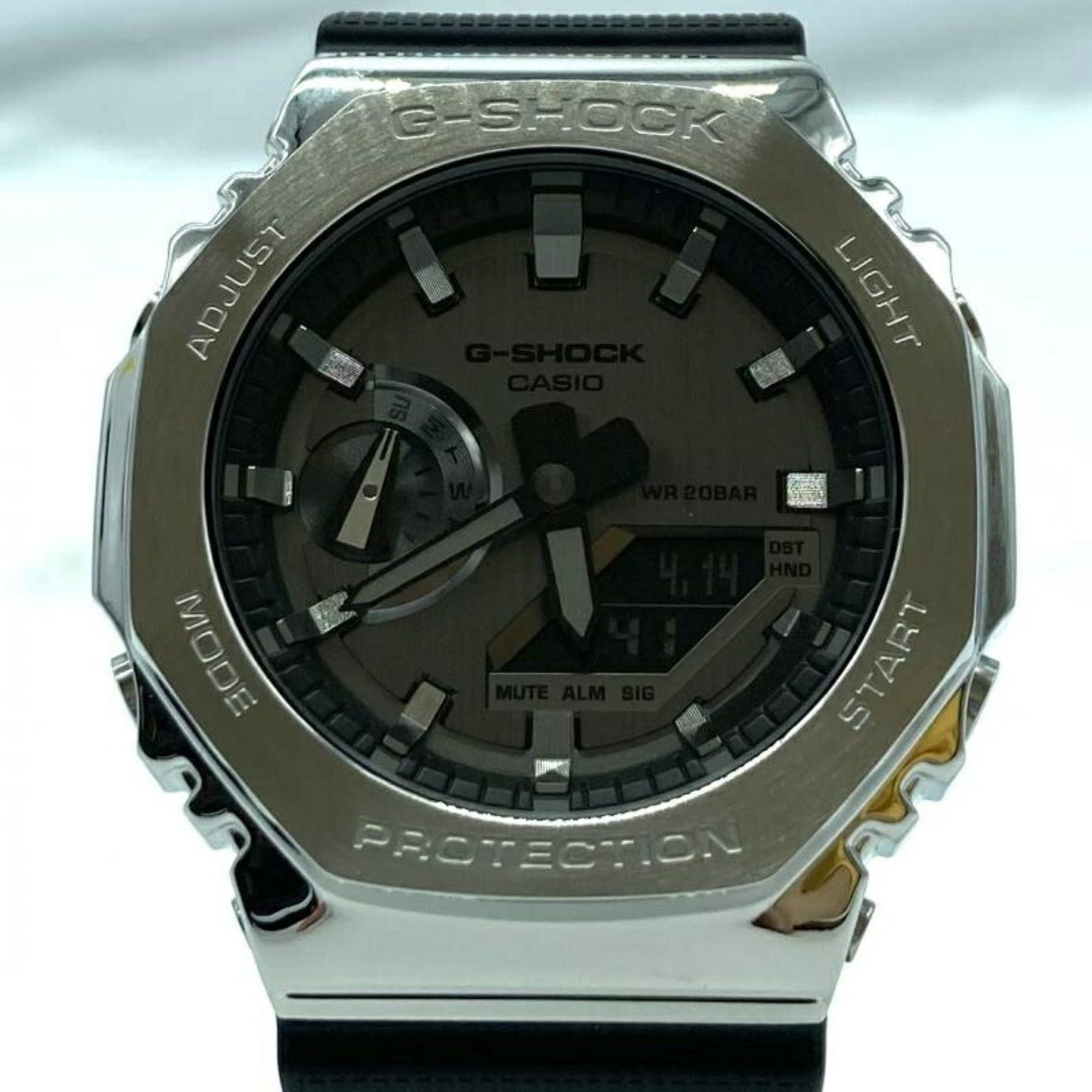 image of Casio G-Shock Watch Gm-2100-1Ajf Casio G-Shock Analog-Digital Metal Case in Blue, Women's