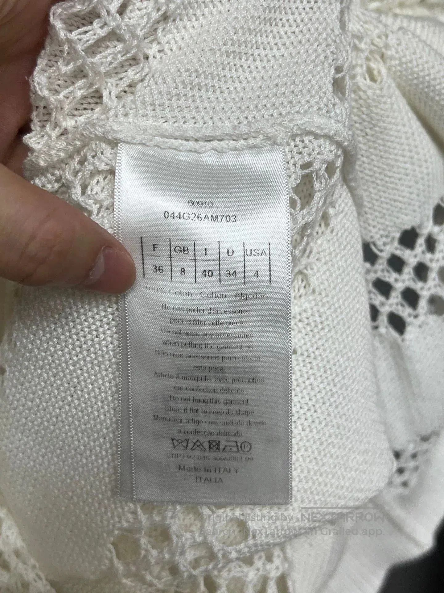 Dior Dior Lace Cardigan in White Size 36. Size S / US 4 / IT 40 - 3 Thumbnail