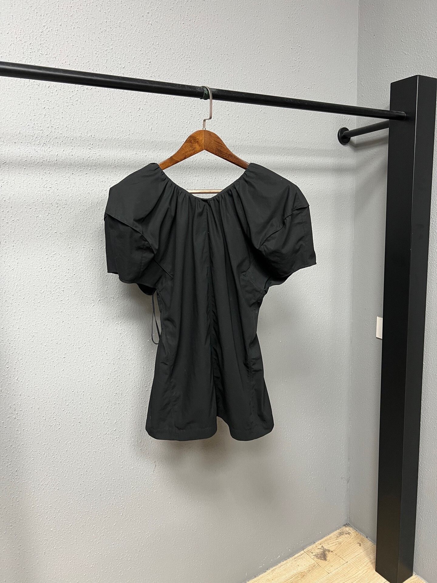 black puff sleeve top by Celine