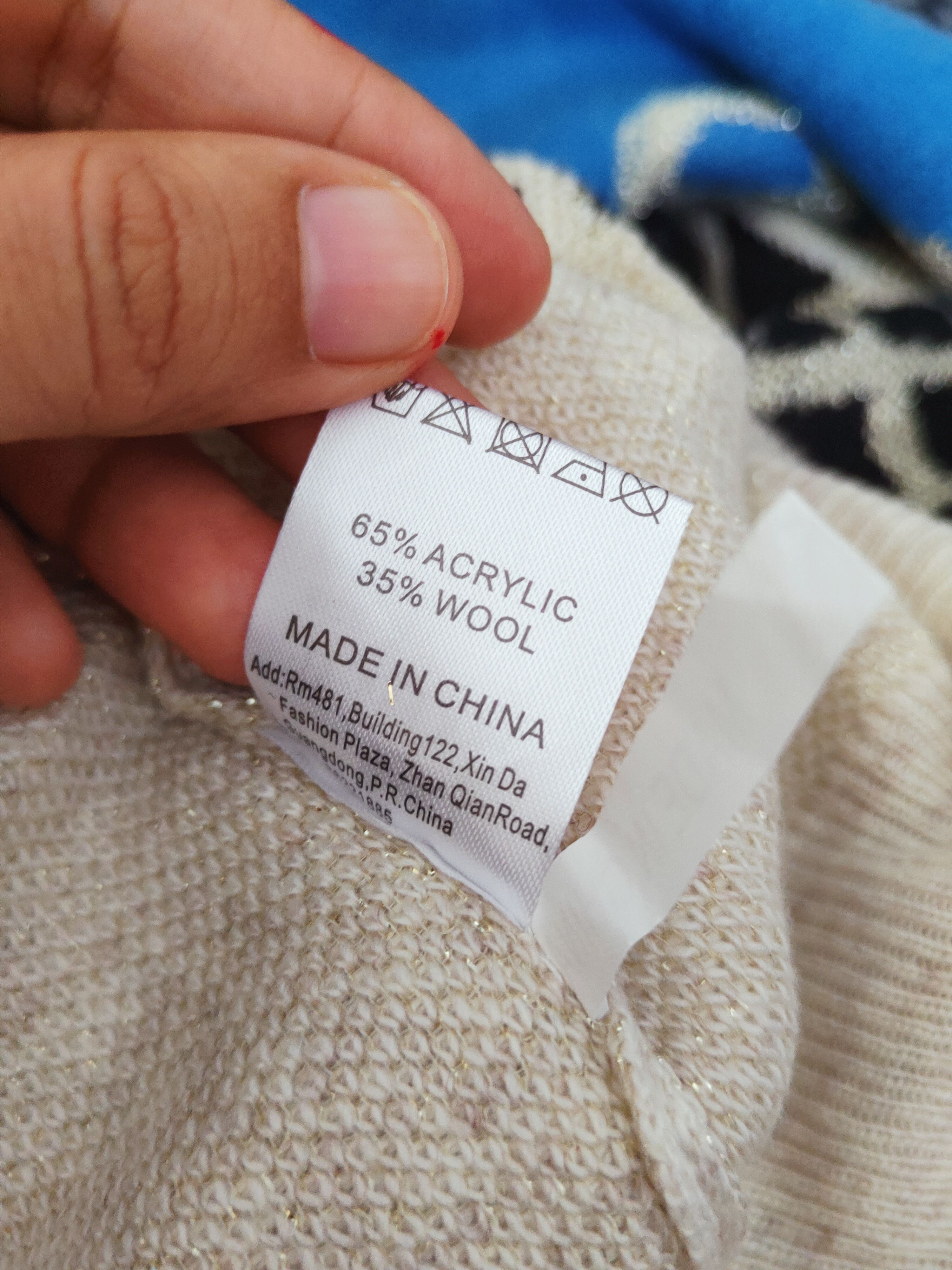 Vintage Peace Dove Blue Cream Knitwear Sweatshirts #W680 Size M / US 6-8 / IT 42-44 - 10 Thumbnail