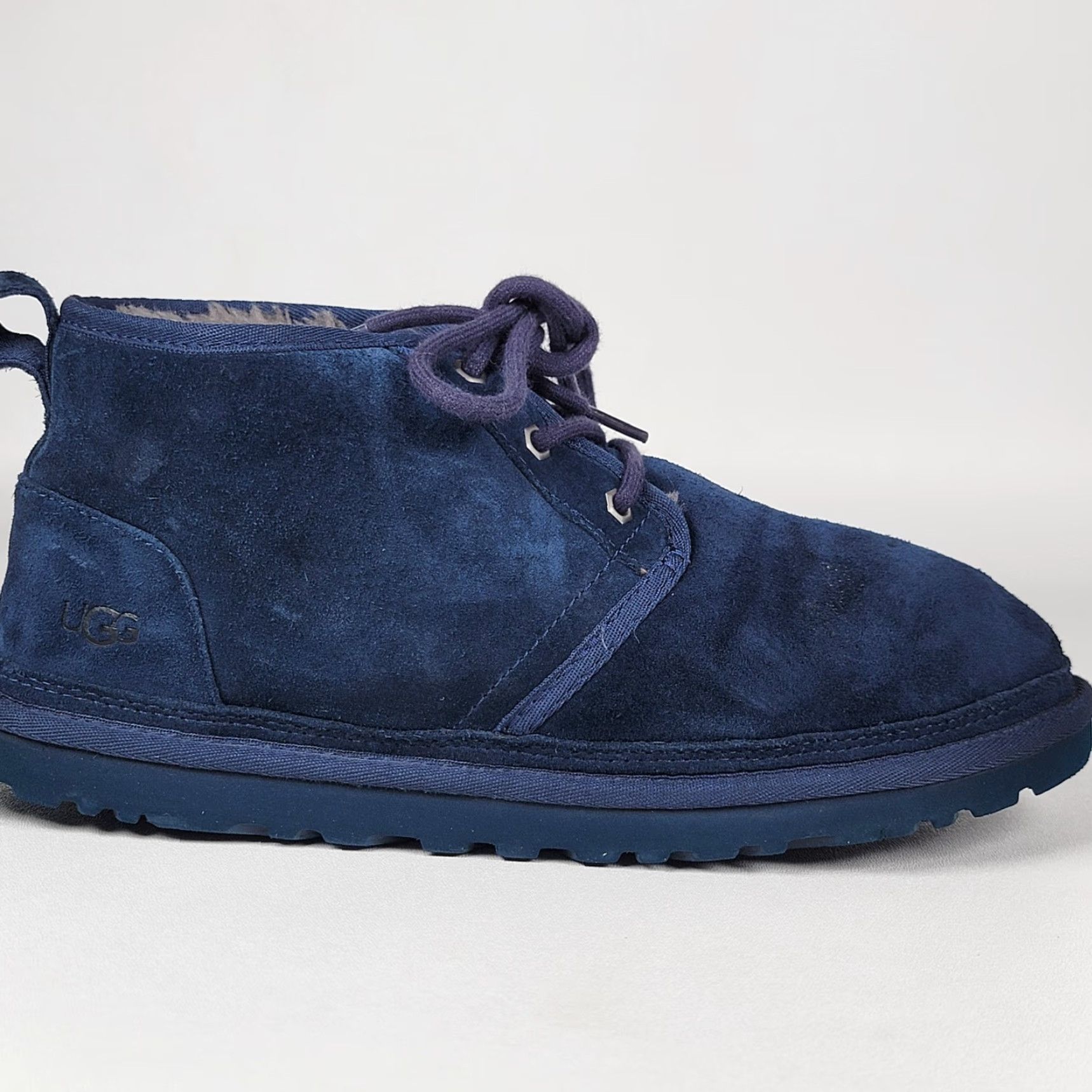 Ugg UGG Boots Men Neumel Suede Chukka Navy 3236 Size 10 Casual Travel Wool Lined Round Toe Lace Up Shoes Mens Size US 10 / EU 43 - 3 Thumbnail