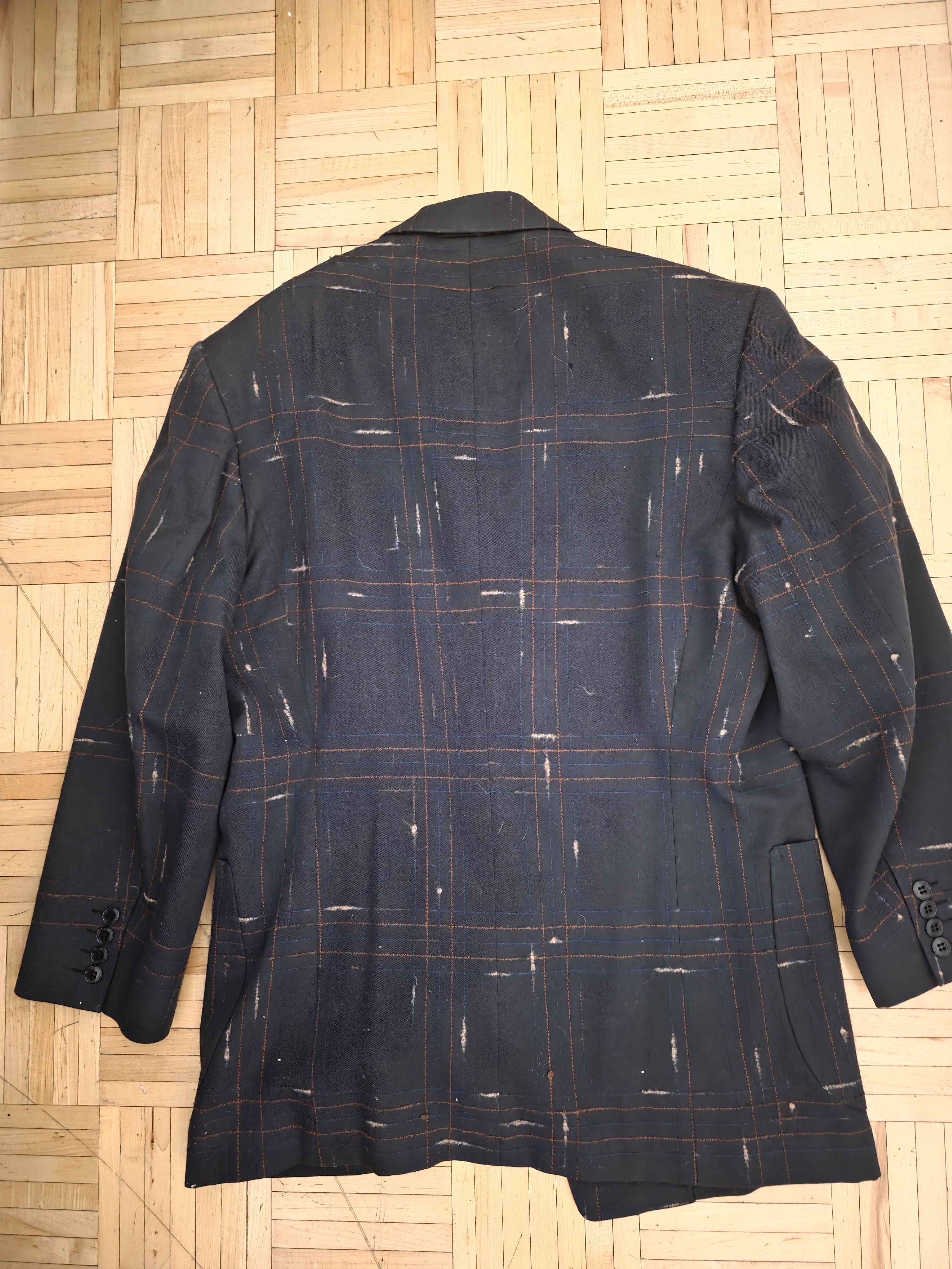 Majestic Matsuda black 50s inspired windowpane blazer Size 42R - 8 Thumbnail