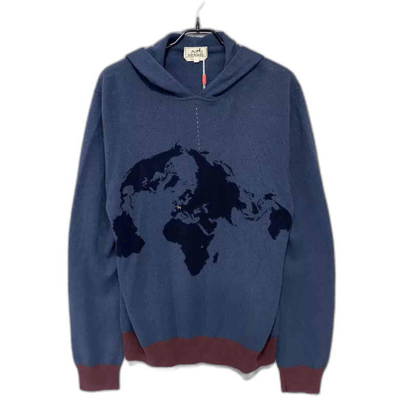 Hermes Earth Pattern Cashmere Hoodie-2506 Size US L / EU 52-54 / 3 - 1 Thumbnail