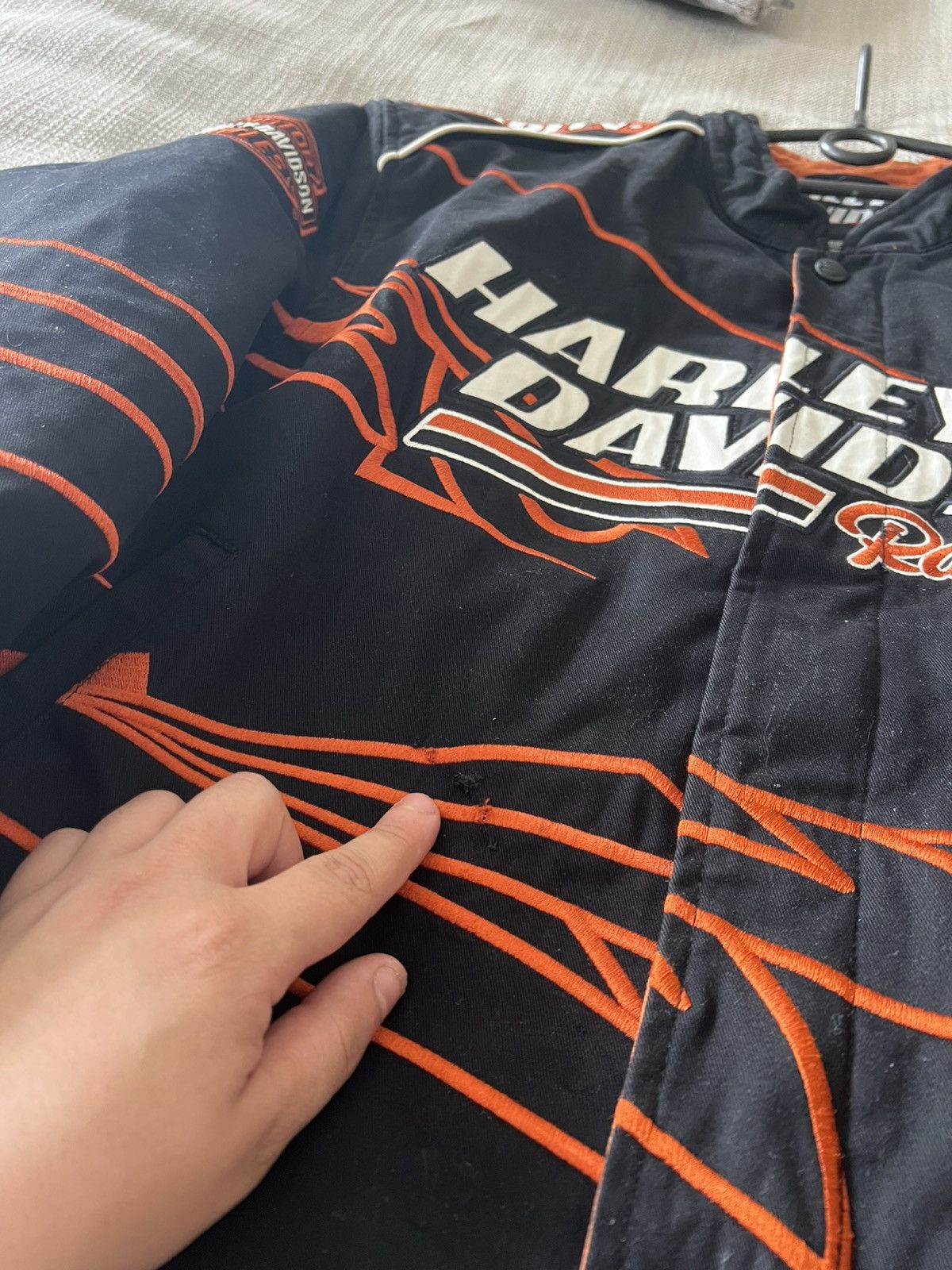 Harley Davidson × Vintage Vintage 💥 Harley Davidson Racing Jacket Size US XL / EU 56 / 4 - 7 Thumbnail