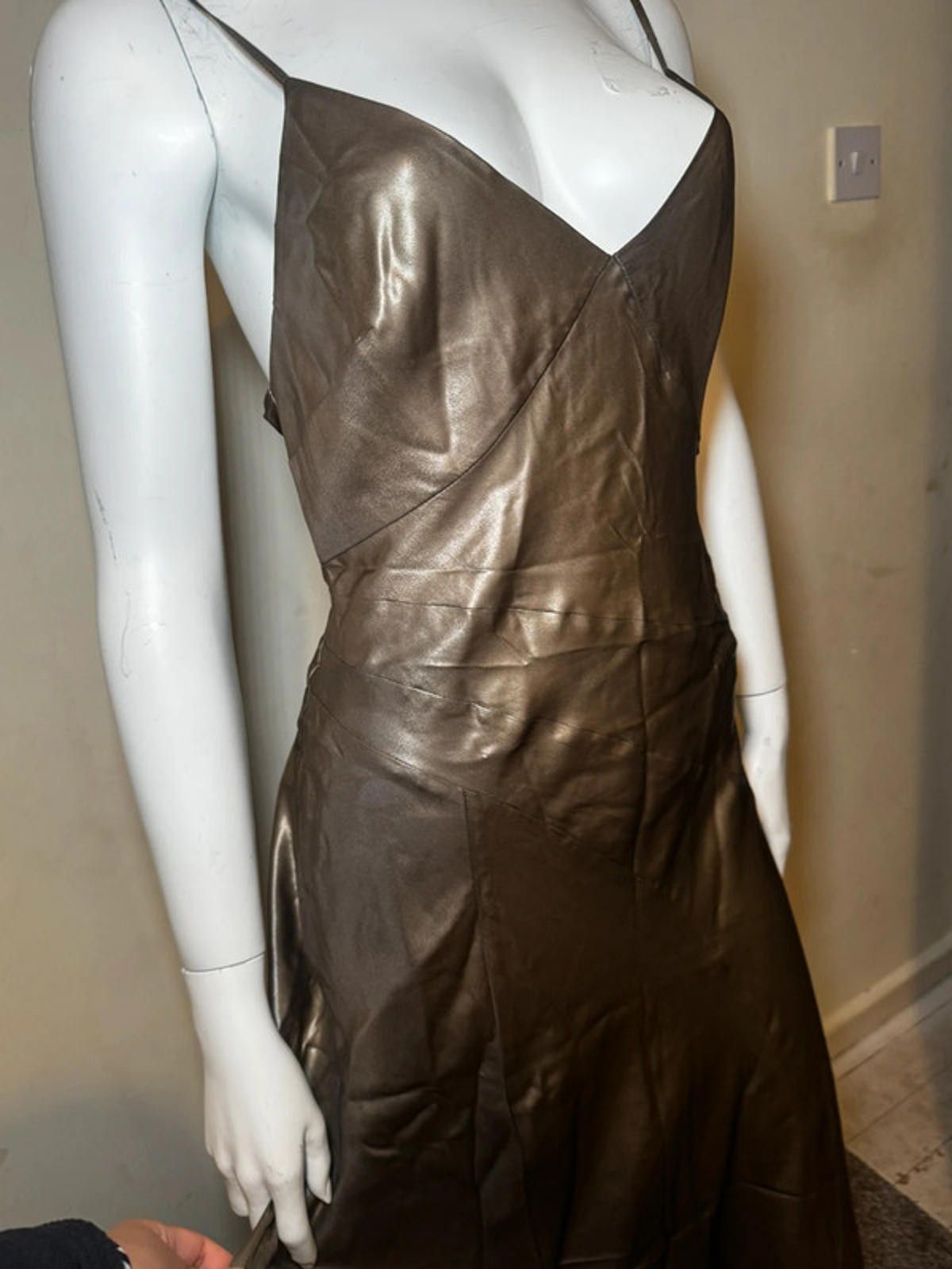 Allsaints AllSaints Lili maxi dress metallic gold NEW WithTags £199 Size L / US 10 / IT 46 - 6 Thumbnail
