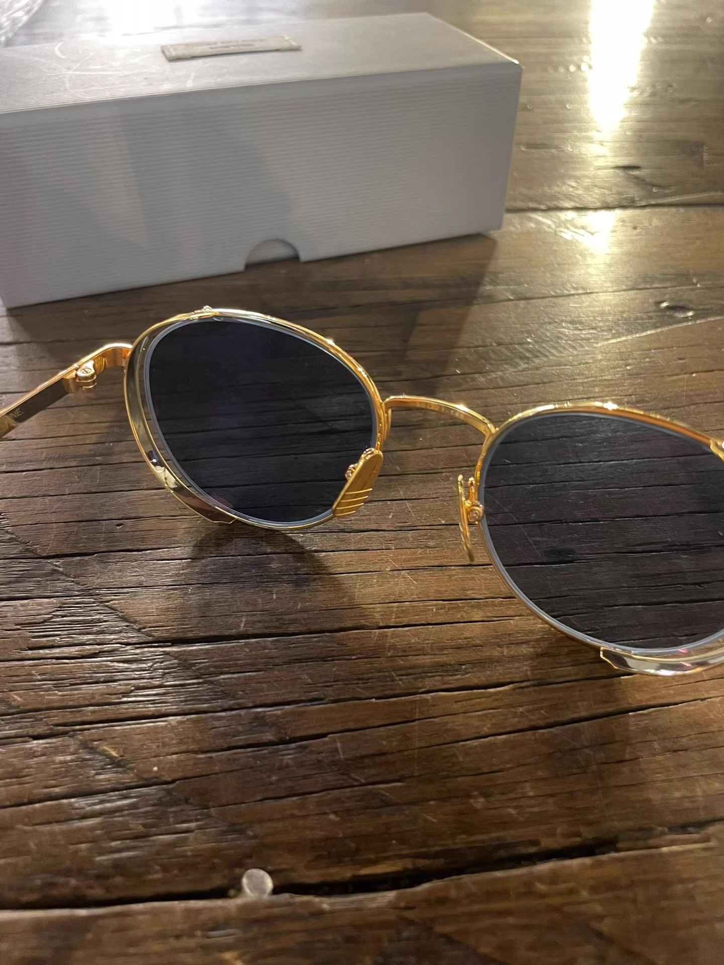 Thom Browne Thom Browne 18K gold plated frame navy blue enamel Ｑ25 Size ONE SIZE - 5 Thumbnail