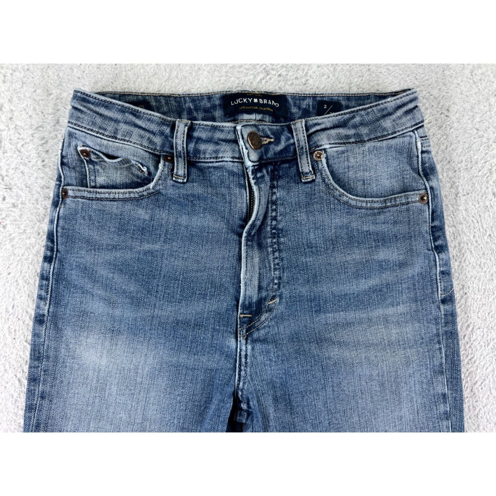 Lucky Brand Lucky Brand Jeans Womens 2 Blue Denim Skinny Candiani Fabric Milan Size 26" / US 2 / IT 38 - 7 Thumbnail