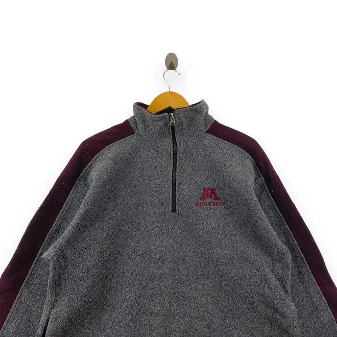 Vintage Vintage 90’ LEAGUE MINNESOTA Half Zipper Sweatshirt Size US M / EU 48-50 / 2 - 2 Thumbnail