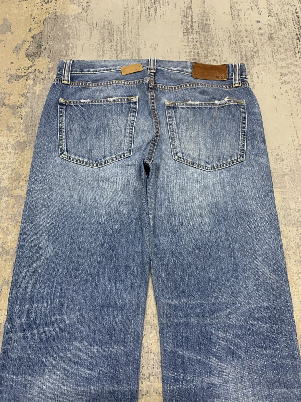 Japanese Brand Vintage Uniqlo S002 Japan Stone Wash Jeans 31x30 Size US 31 - 7 Thumbnail