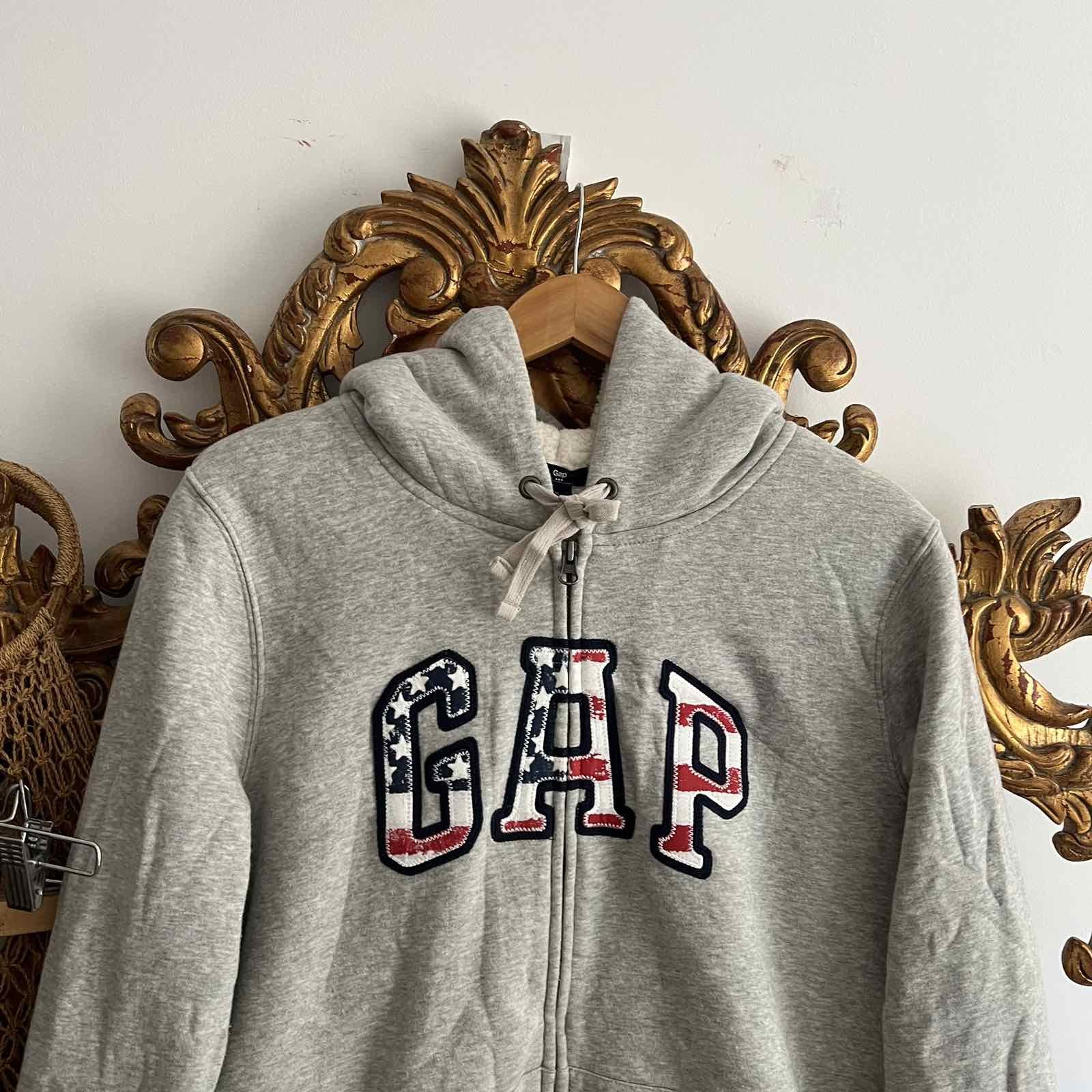 Gap Vintage Gap Fleece Jacket Full Zip Big Logo Hoodie Y2K Size US XL / EU 56 / 4 - 3 Thumbnail