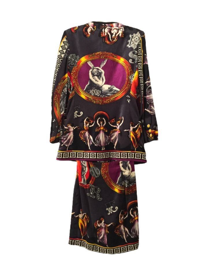 Versace Gianni Versace Canova Print Velvet Skirt Suit Size XS / US 0-2 / IT 36-38 - 3 Thumbnail