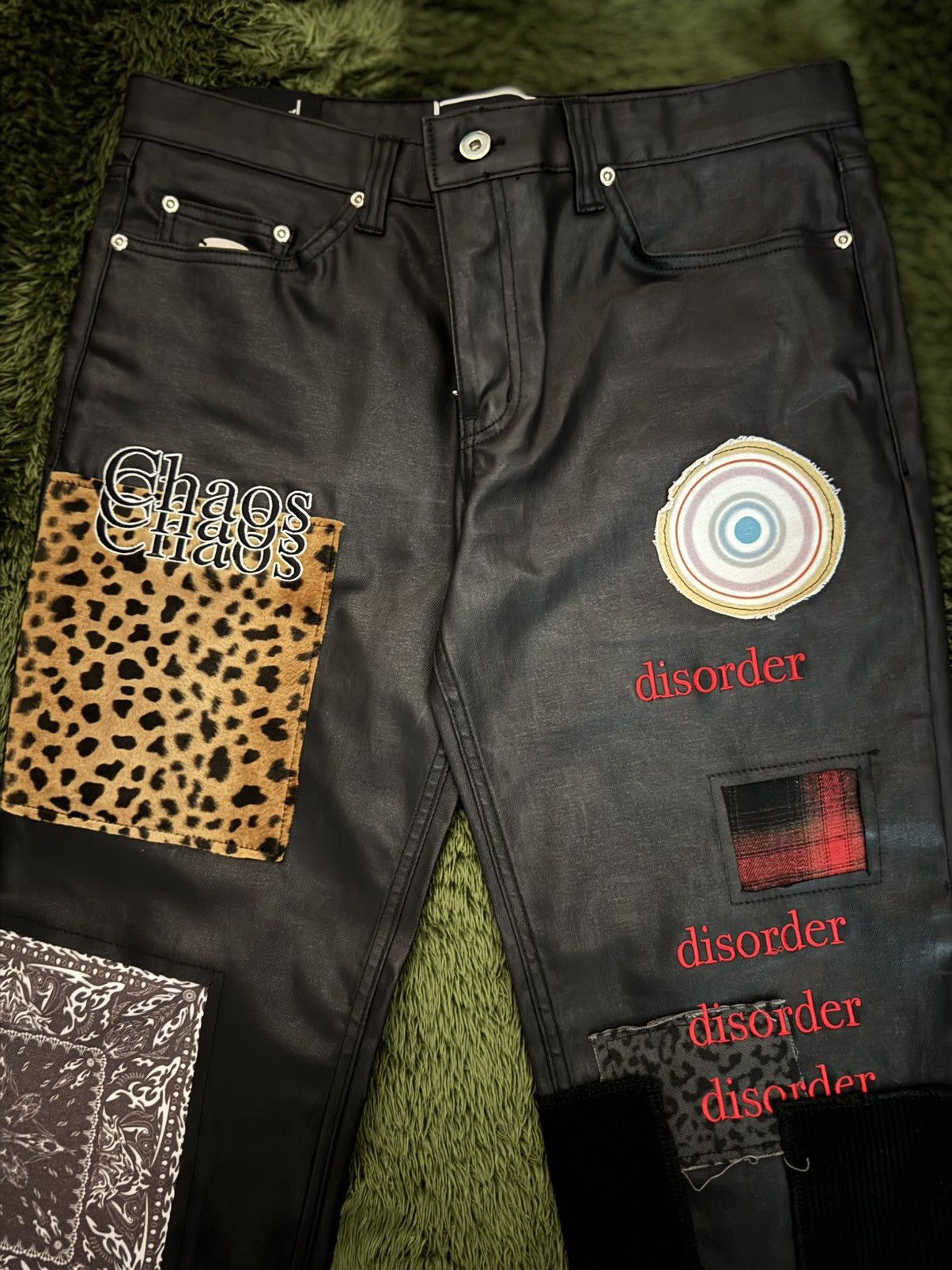 Japanese Brand [3] Dying Breed X AgingCCC Peak Logo Coated Jeans Black Size US 32 / EU 48 - 5 Thumbnail