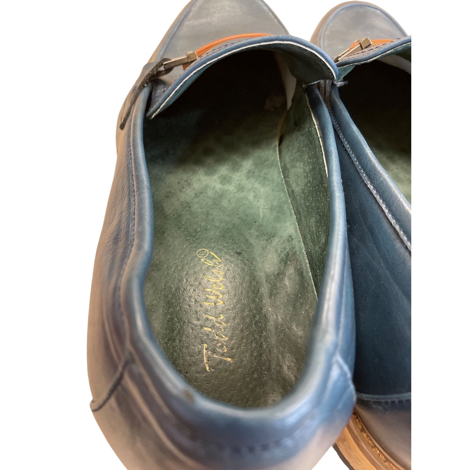 Other Todd Welsch Mens Blue Slip-On Faux Leather Loafers Size 12D Size US 12 / EU 45 - 9 Thumbnail