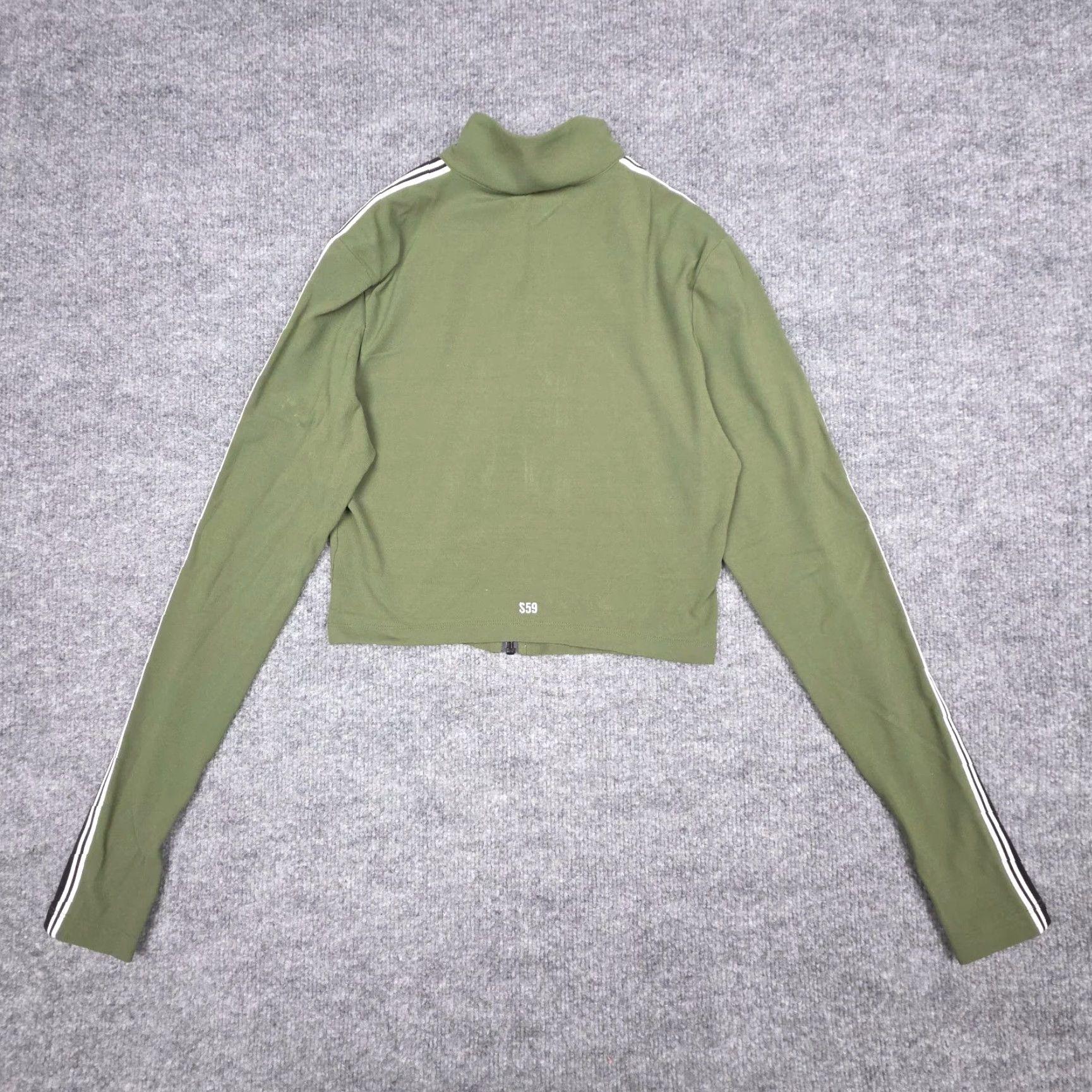 The Arrivals **Women's Green Cropped Jacket Full Zip Striped Athleisure Gym** User: Women's Green Cropped Full Zip Jacket Striped Athleisure Gym Size S / US 4 / IT 40 - 2 Thumbnail