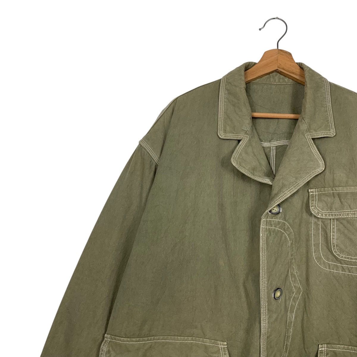 Japanese Brand COUNTYNAP Three Pocket Worker Green Chore Jacket #2372-C106 Size US M / EU 48-50 / 2 - 3 Thumbnail