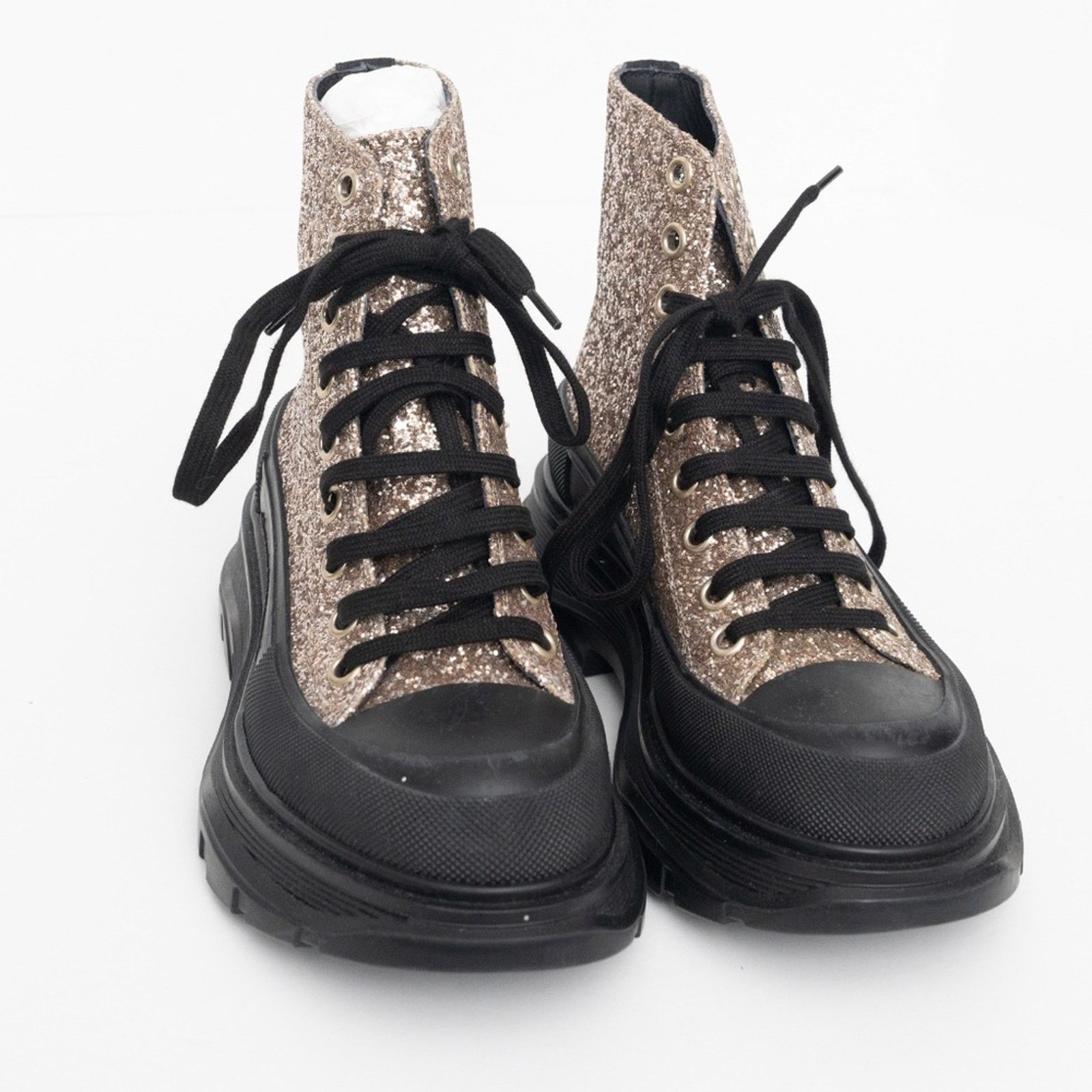 Alexander McQueen Alexander McQueen. Gitter Lug Sole Combat Boots. Size US 9 / IT 39 - 4 Thumbnail