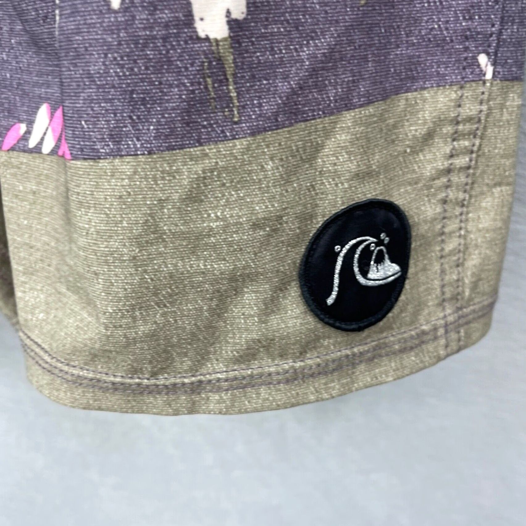 Quiksilver Quicksilver Board Shorts Mens Small Dry Flight Swim Trunks Unlined Preppy Surf Gray Polyester Blended Fabric with Drawstring Pockets Mens Size US 29 - 6 Thumbnail