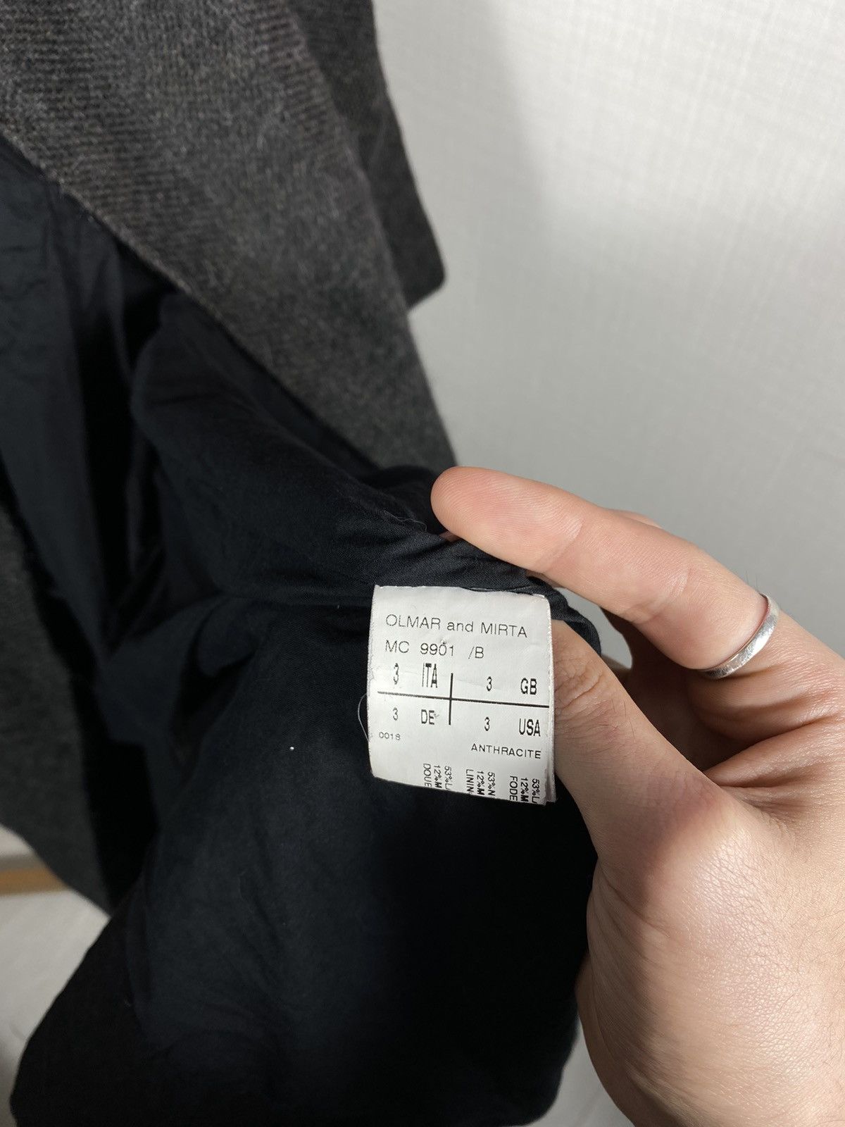 Rick Owens × Vintage Olmar & Mirta Anthracite Coat Size S / US 4 / IT 40 - 13 Thumbnail