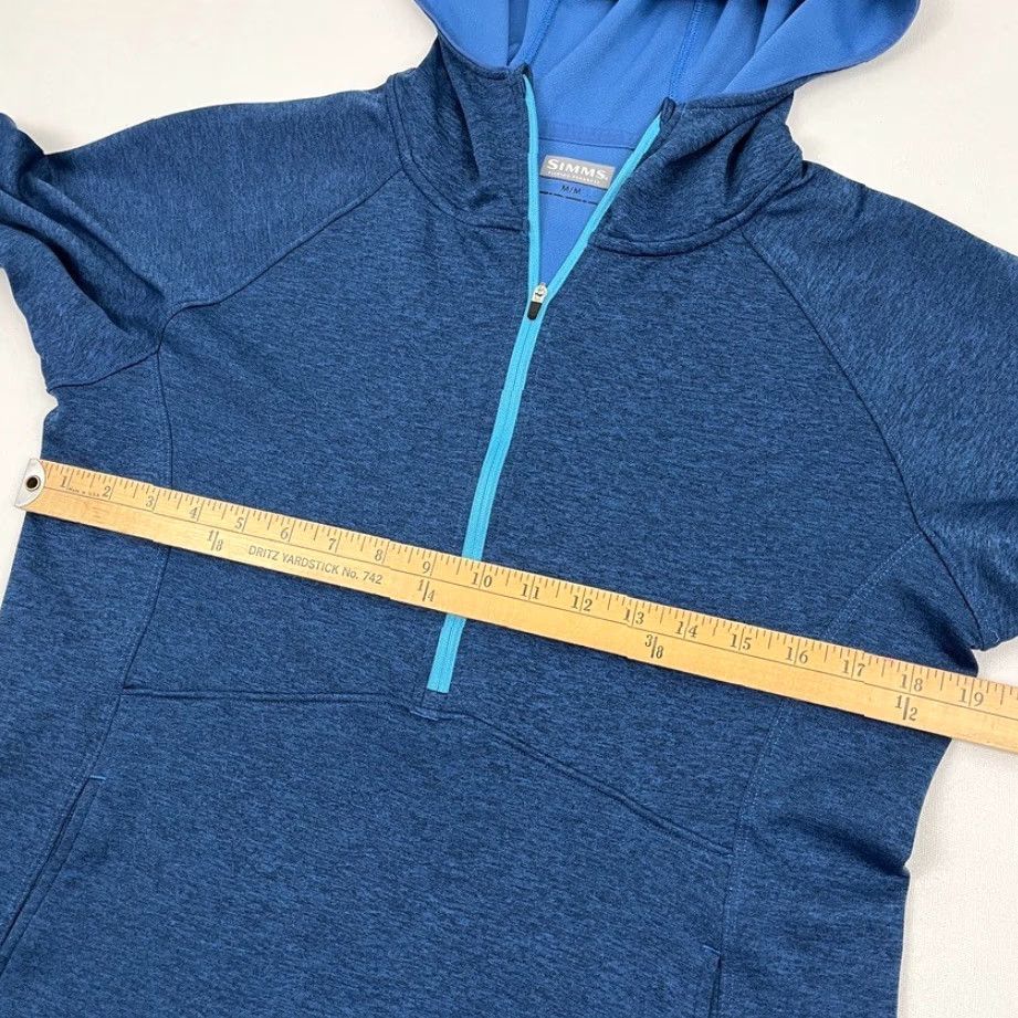 Vintage Simms Hoodie Womens M Blue Insect Shield 1/2 Zip Pullover Performance Fishing Size M / US 6-8 / IT 42-44 - 7 Thumbnail