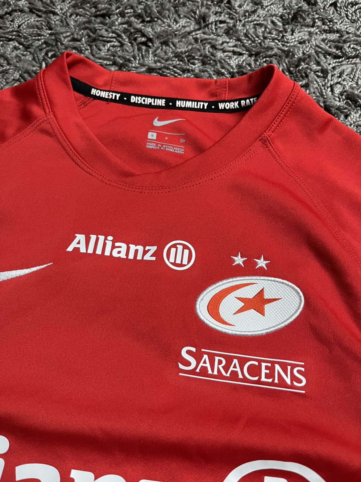 Nike Nike x Saracens Rugby Allianz Training Shirt Red Size US S / EU 44-46 / 1 - 4 Thumbnail