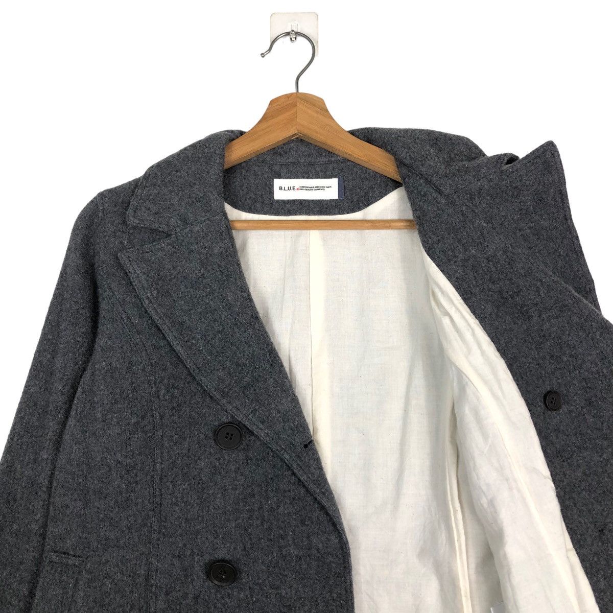 45rpm 🔥Cropped Wool Biker Jacket Double Breast Blue Blue Japan Size US M / EU 48-50 / 2 - 10 Thumbnail