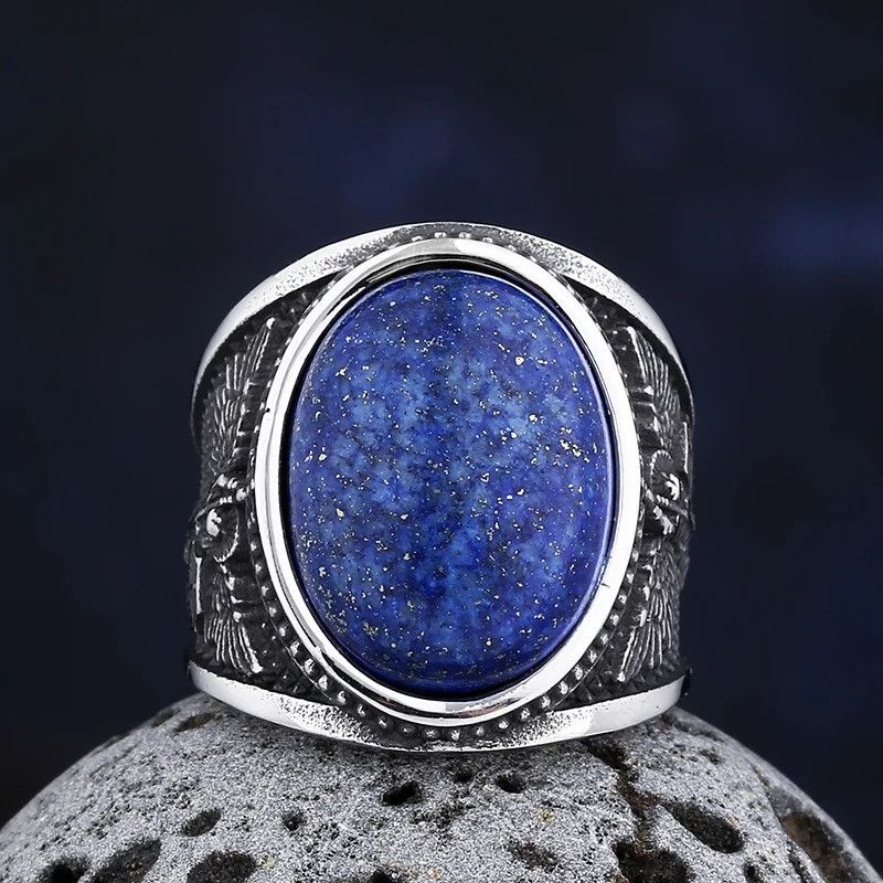 Vintage Blue Stone Ring Size ONE SIZE - 4 Thumbnail
