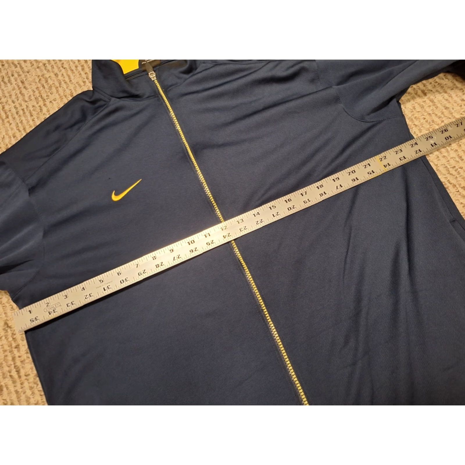 Nike VINTAGE 2000s Nike LT Zip Navy Blue Longsleeve Swoosh Shirts? Size US L / EU 52-54 / 3 - 5 Thumbnail