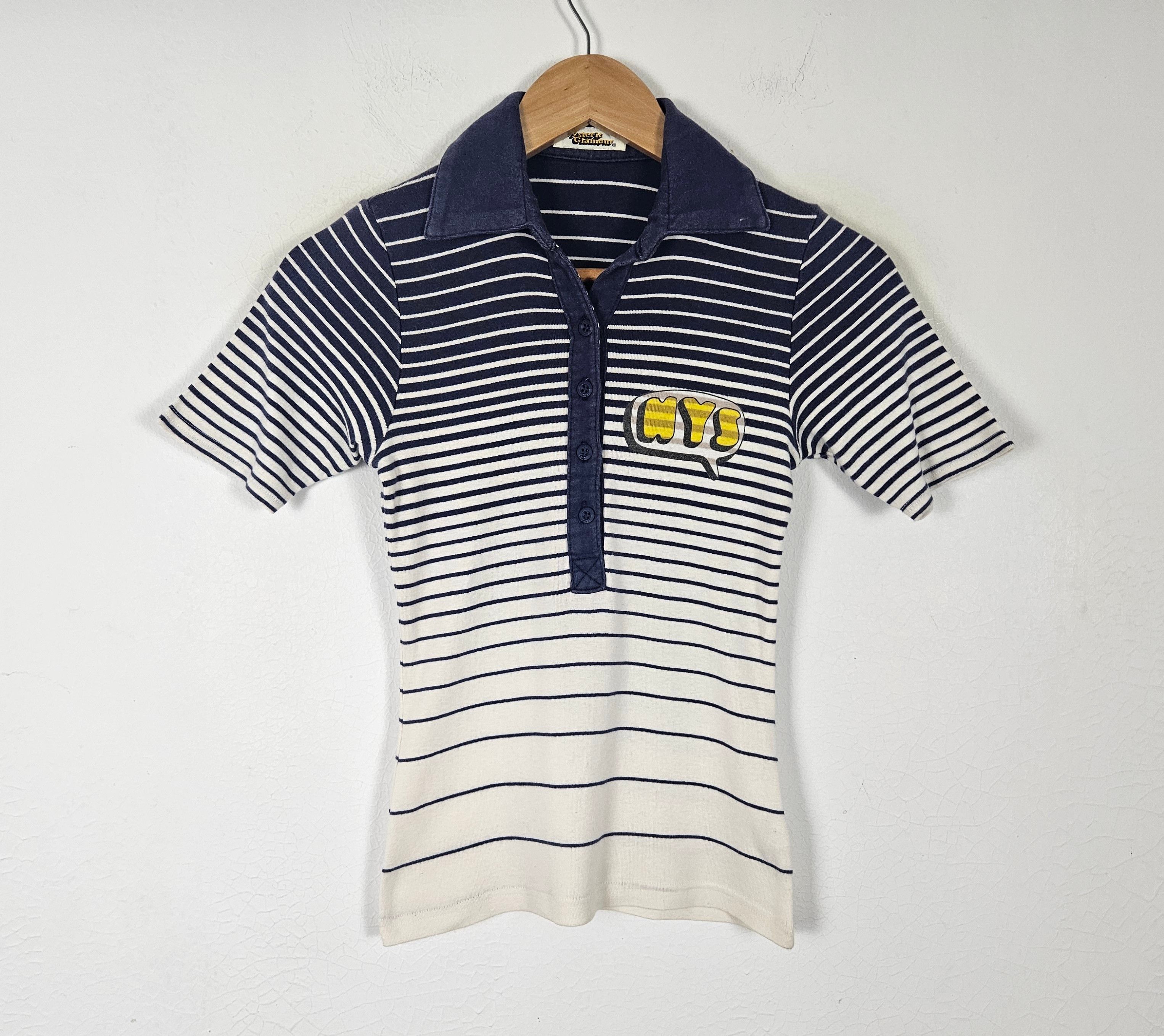 Hysteric Glamour Hysteric Glamour polo stripe shirt Size XS / US 0-2 / IT 36-38 - 2 Thumbnail