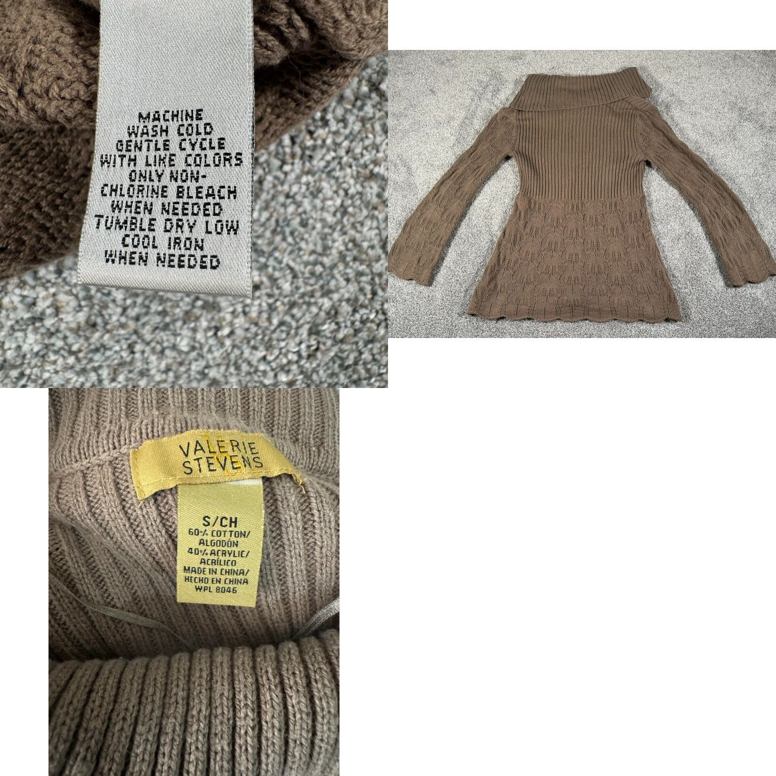Vintage Valerie Stevens Sweater Women Small Turtleneck Cottagecore Cable Knit 90s Y2K Boho Womens Size S / US 4 / IT 40 - 8 Thumbnail