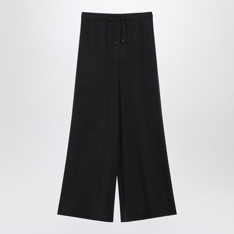Max Mara Max Mara Wide-Leg Blue Silk Trousers Size 30" / US 8 / IT 44 - 1 Thumbnail