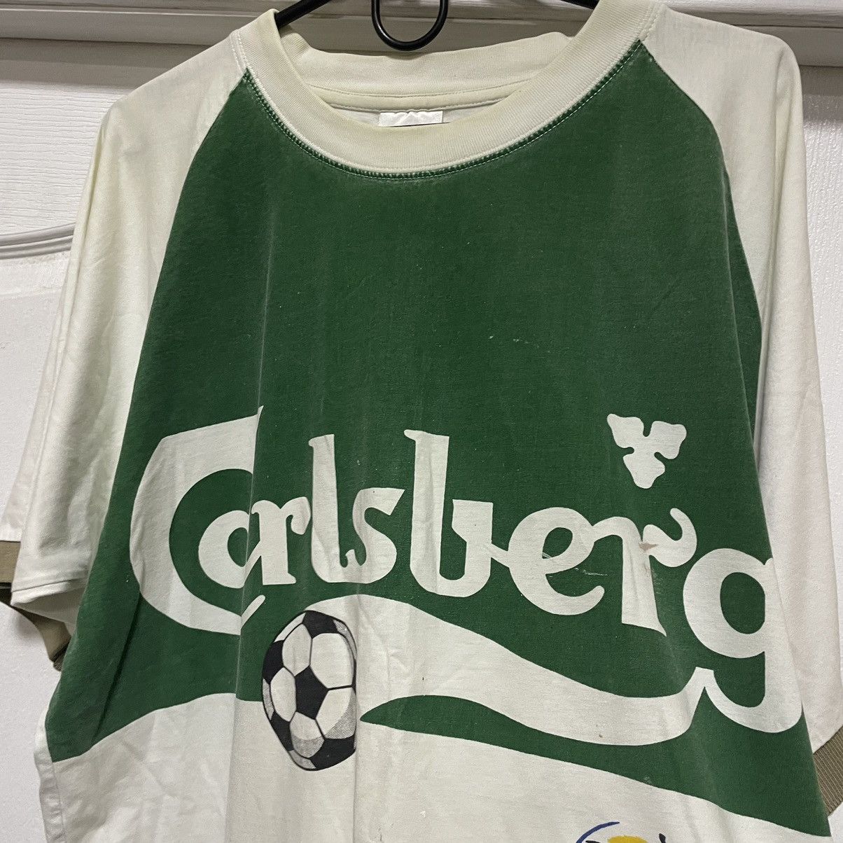 UEFA × Vintage Vintage distre Carlsberg Shirt UEFA Euro England 96 1994 tee Size US XL / EU 56 / 4 - 5 Thumbnail