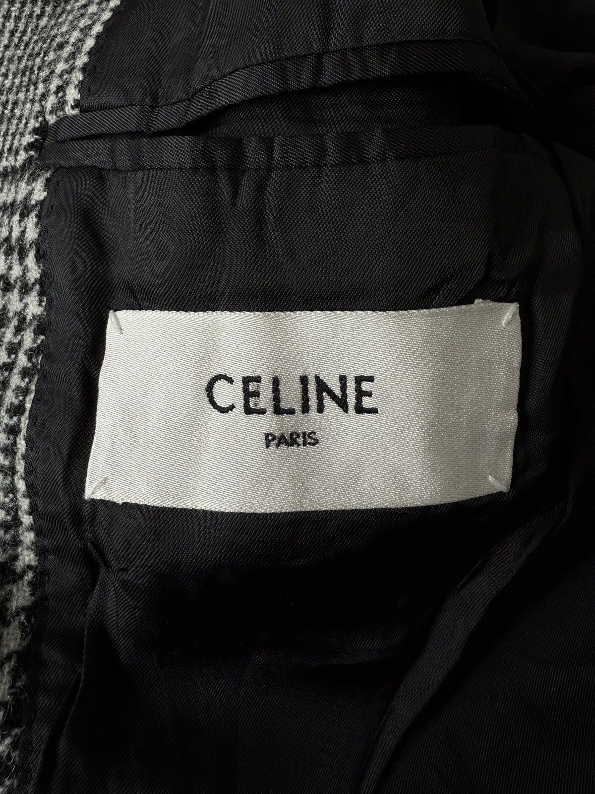 Celine Celine Hedi Slimane F/W20 Checkered Wool Blazer Size XXL / US 16-18 / IT 52-54 - 8 Thumbnail