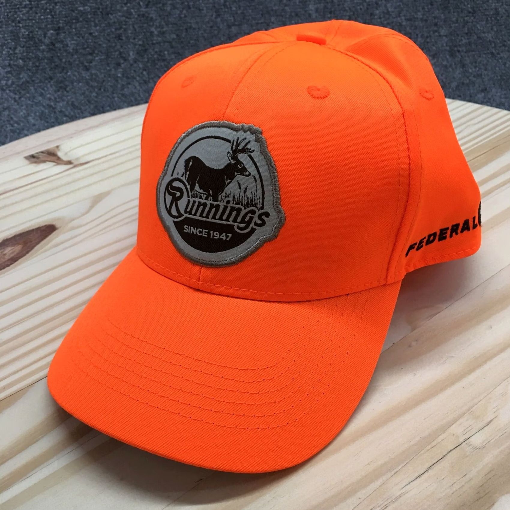 Logo 7 Outdoor Cap Runnings Federal Baseball Hat Mens Orange One Size Embroidered Logo Size ONE SIZE - 2 Thumbnail