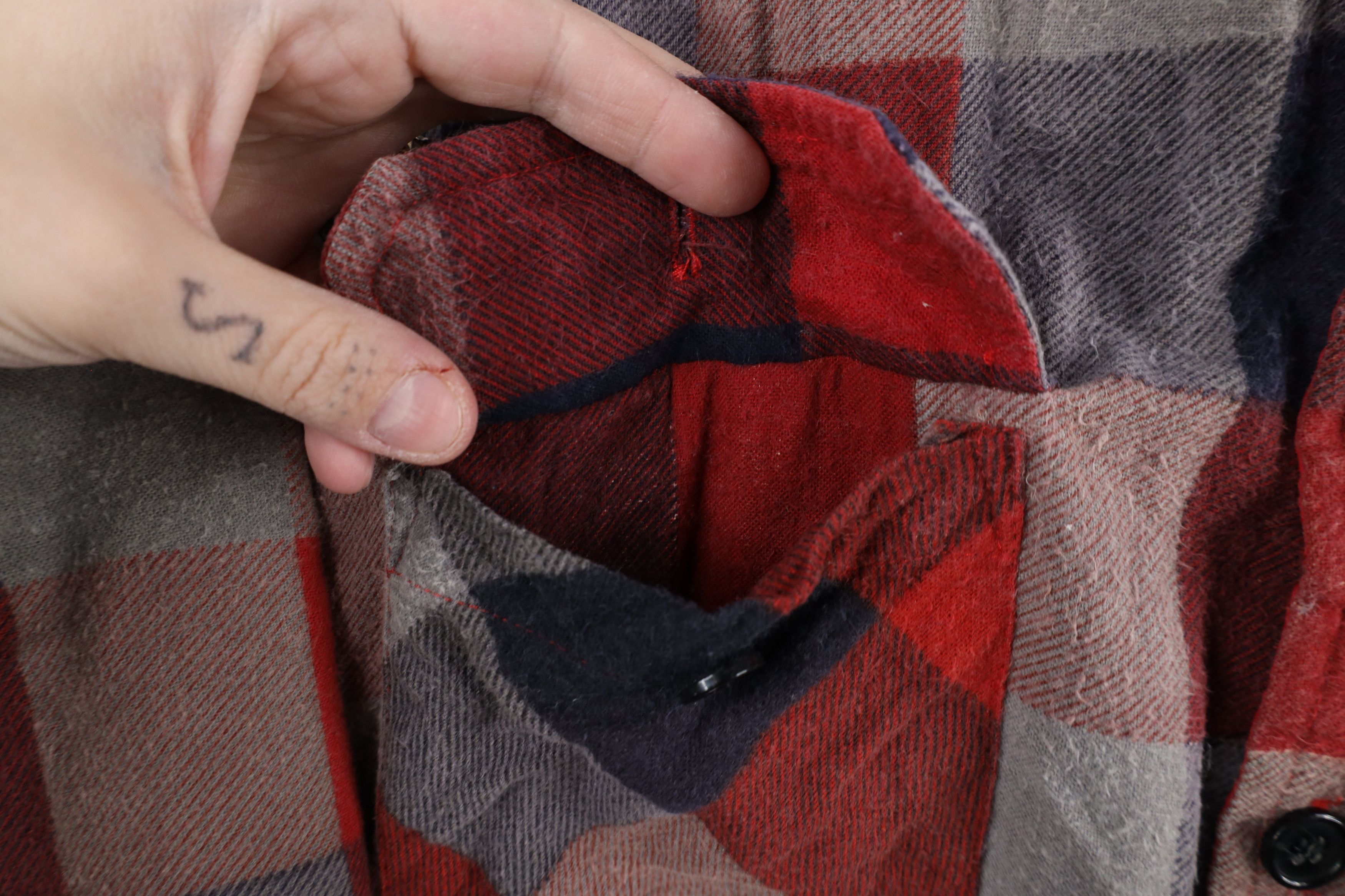 Vintage Vintage 90s Streetwear Quilted Flannel Shirt Jacket Plaid Size US M / EU 48-50 / 2 - 5 Thumbnail