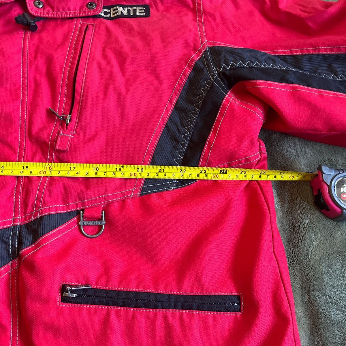 Descente Red and Black Designer Descente Insulated Coat Size US M / EU 48-50 / 2 - 6 Thumbnail