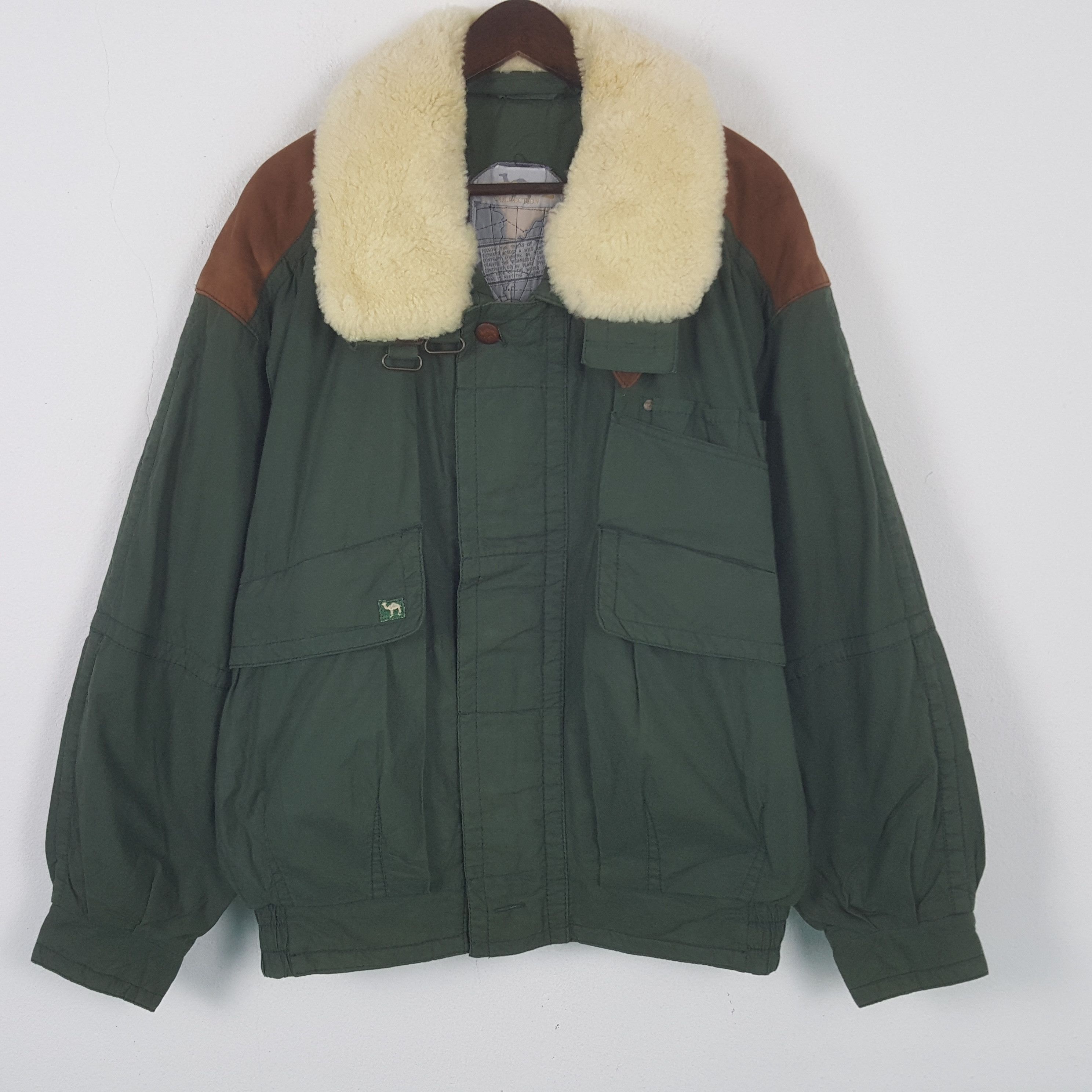 Camel Vintage Camel Collection Bomber Winter Jacket Size US XL / EU 56 / 4 - 1 Thumbnail