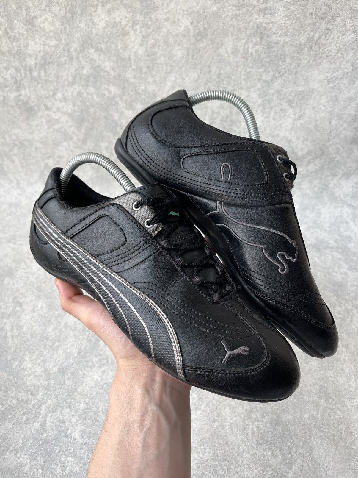 Puma 2012 PUMA Driving Sneakers Black Silver Y2K Gorpcore Cyber Size US 9 / IT 39 - 1 Thumbnail