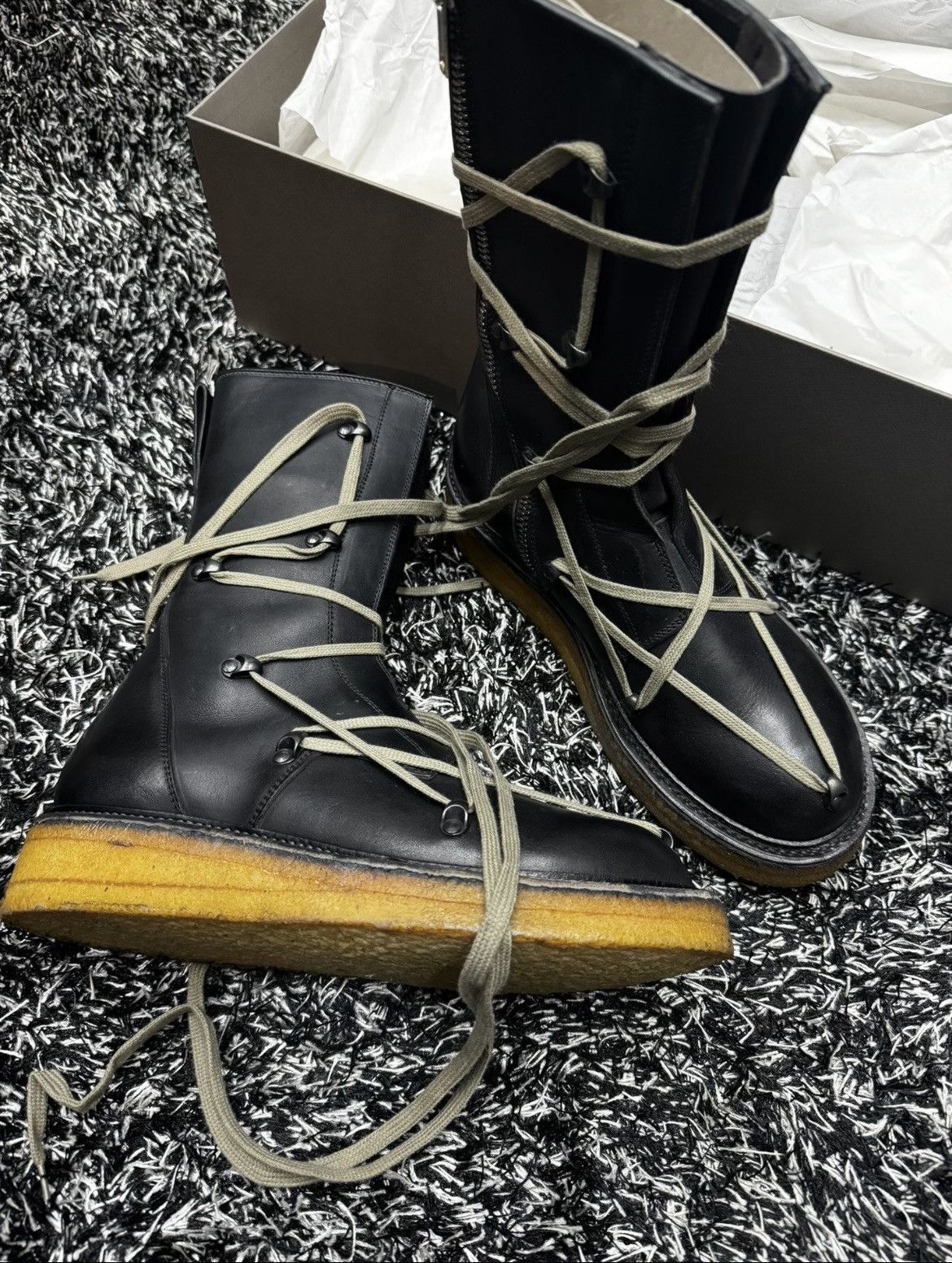 Rick Owens Rick Owens FW17 Glitter Pentagram Creeper boots