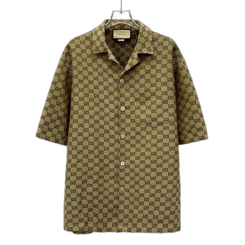 Gucci Gucci Short Sleeve Brown Logo Shirt Size US S / EU 44-46 / 1 - 1 Thumbnail