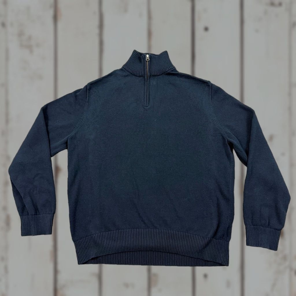 J.Crew VINTAGE J.CREW Sweater Mens L Blue Knit 1/4 Zip Pullover Long Sleeve 100% Cotton Warmth Size US L / EU 52-54 / 3 - 1 Thumbnail