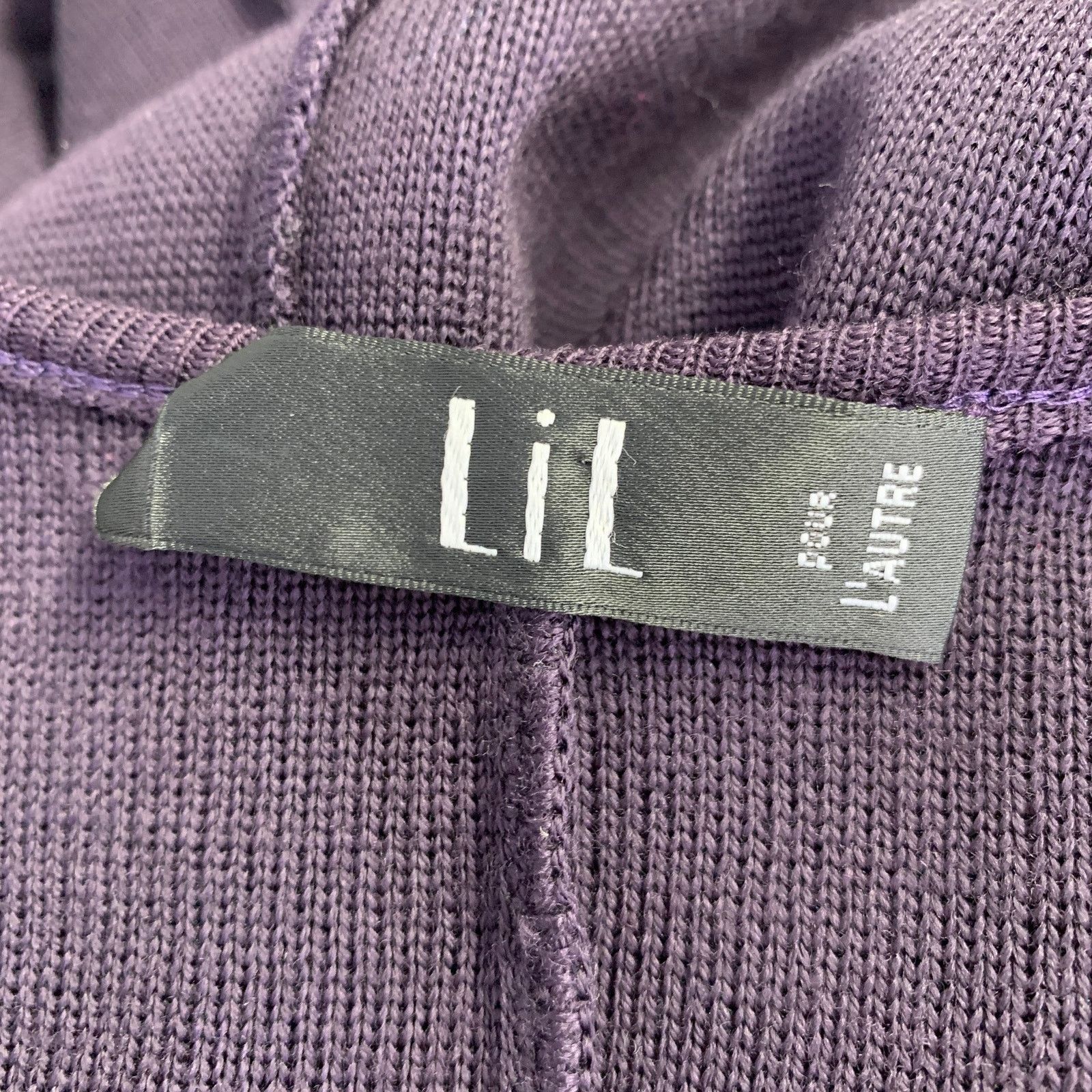 Other LIL Size S Purple Cotton Blend Knitted Shift Dress Size S / US 4 / IT 40 - 3 Thumbnail
