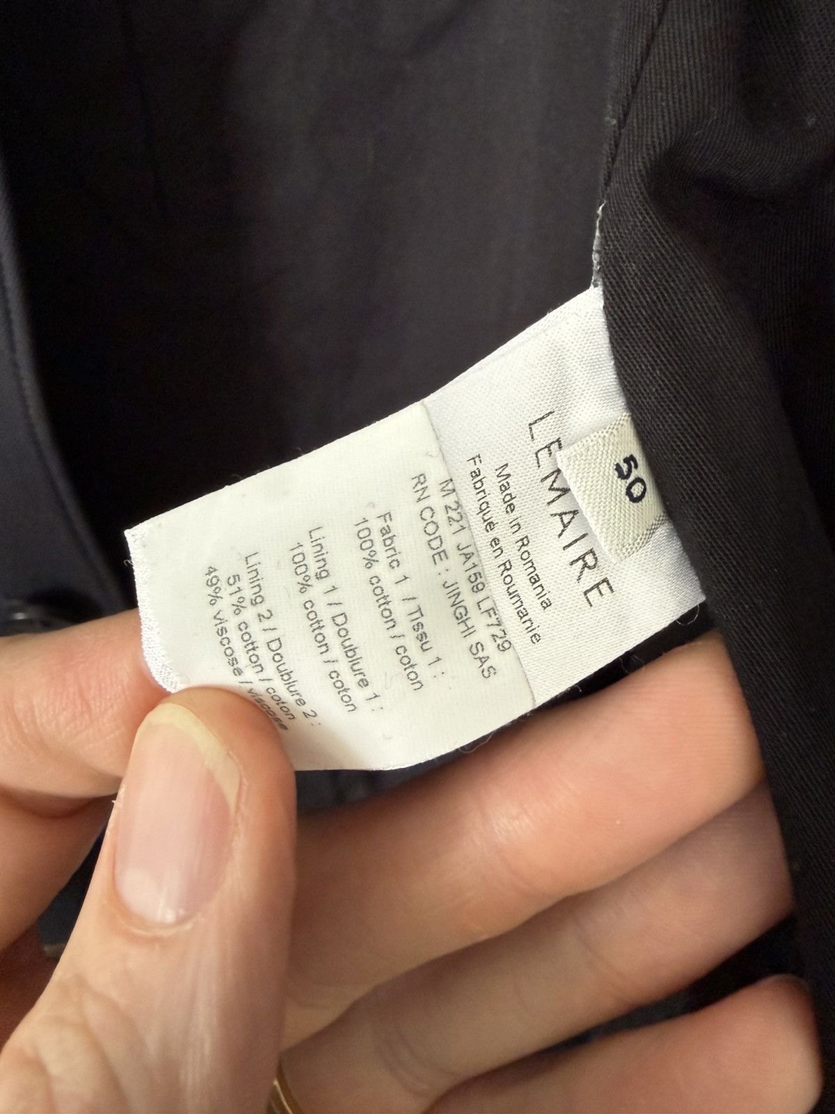 Lemaire Black cotton 3 button jacket Size US L / EU 52-54 / 3 - 4 Thumbnail