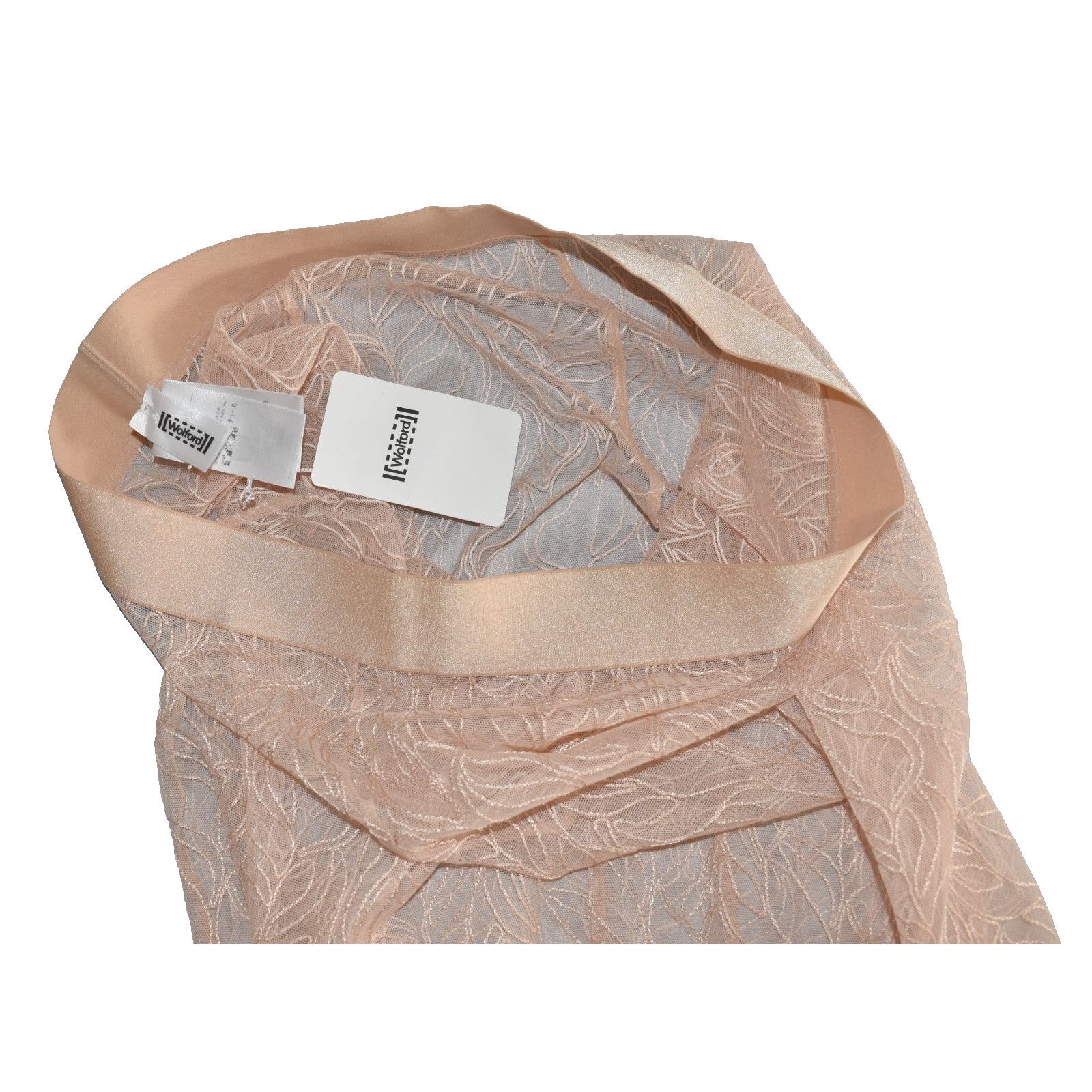 Wolford A4 NWT WOLFORD Transparent Dusty Coral Leafage Skirt Size L Size 32" / US 10 / IT 46 - 3 Thumbnail
